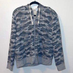 Gray Camo Sherpa Jacket, XL